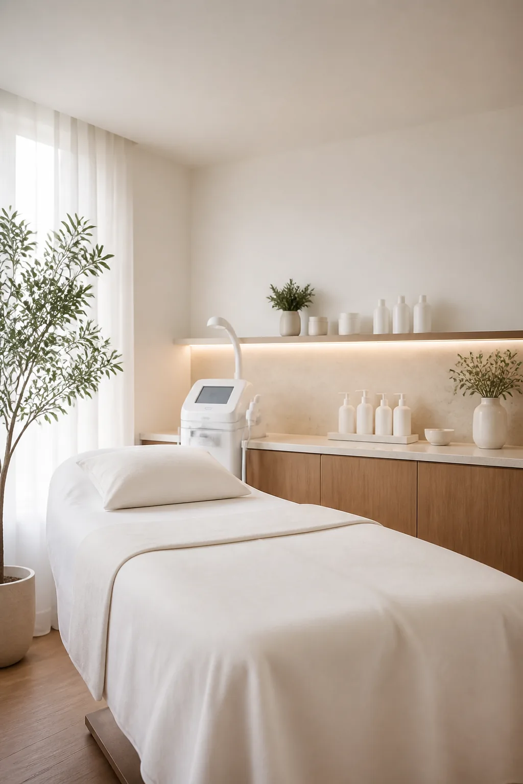 Aesthetic clinic treatment bed