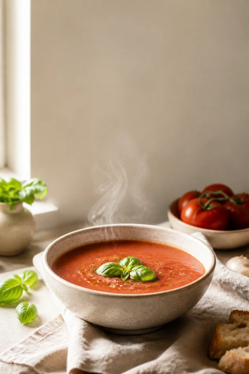 Tomato soup with basil