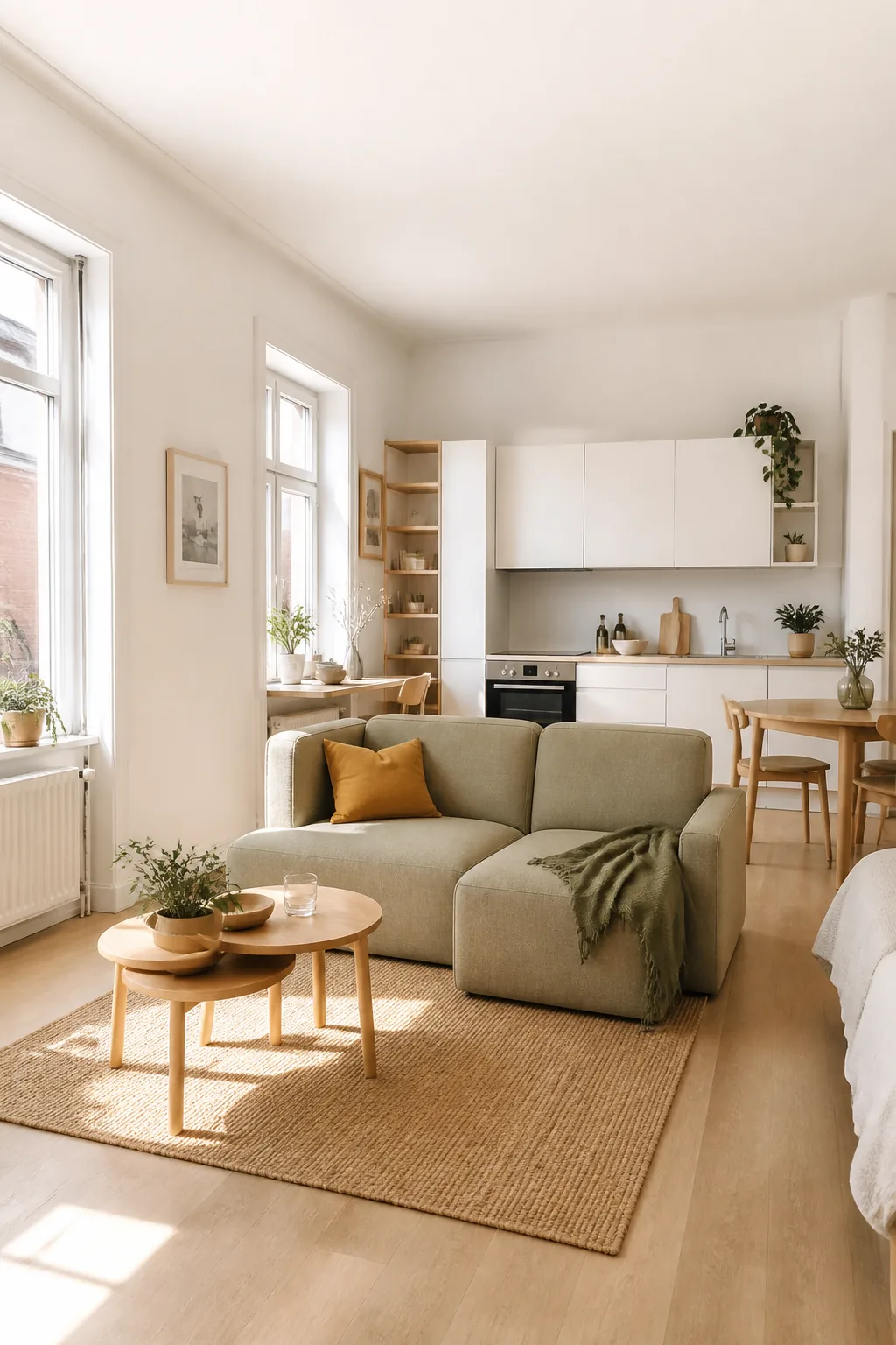 Modular sofa in a small apartment