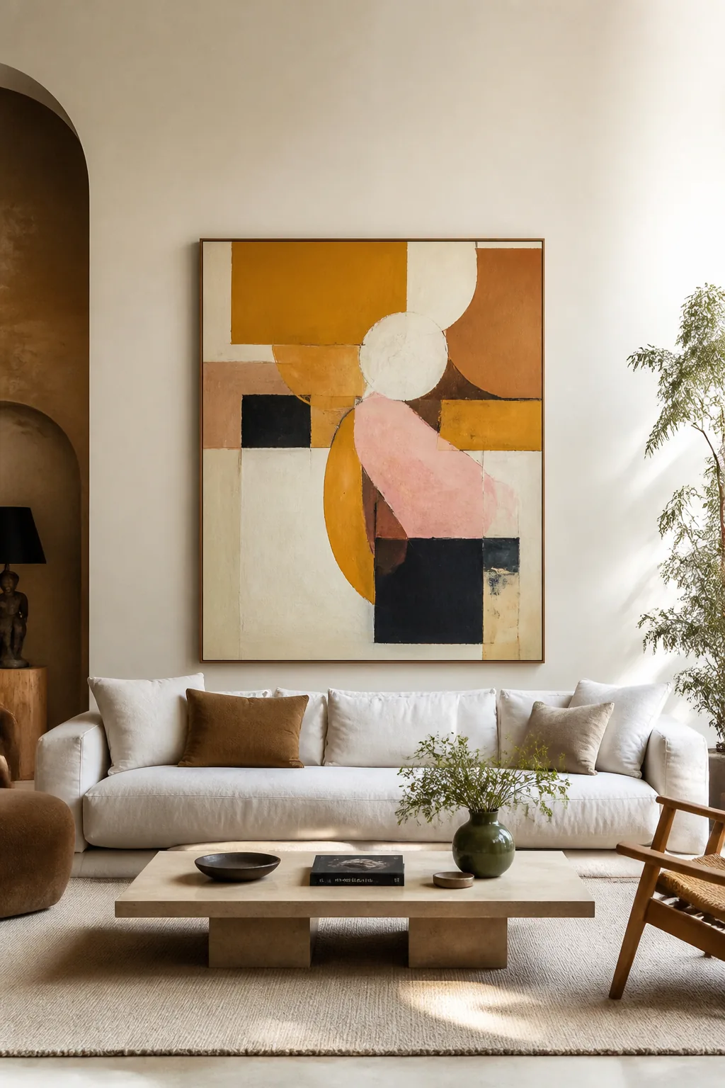 Artwork installed in a collector home