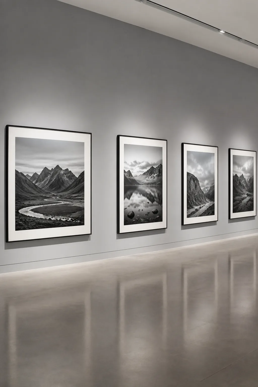 Photography exhibition wall