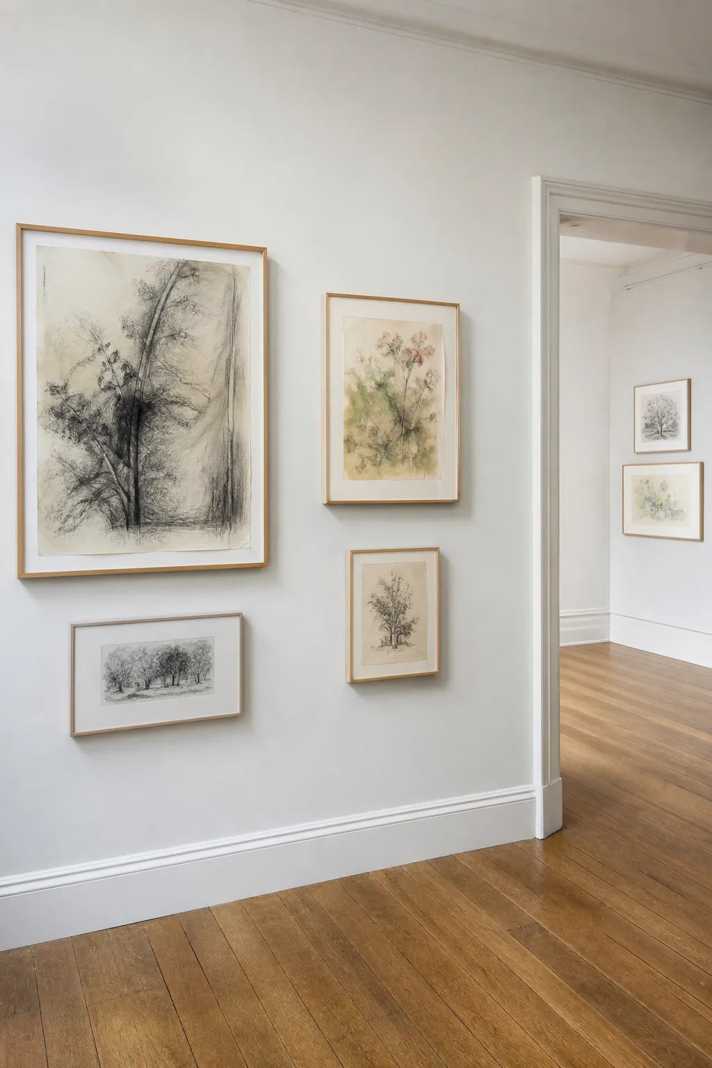 Works on paper in a viewing room