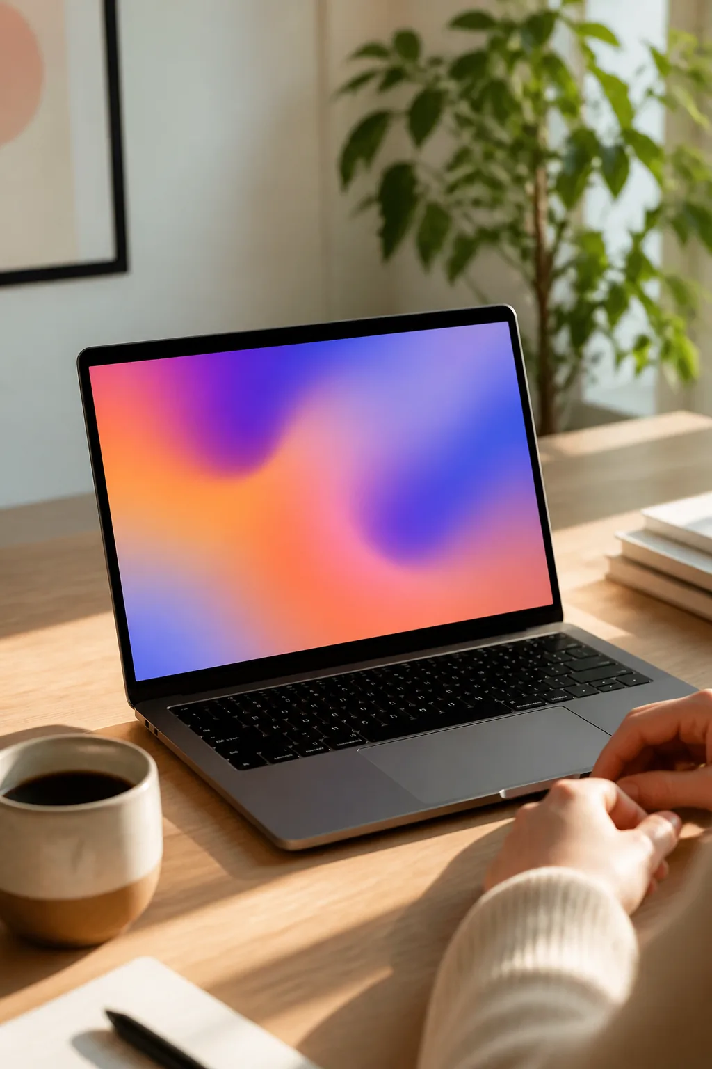Laptop on a lifestyle desk for product discovery