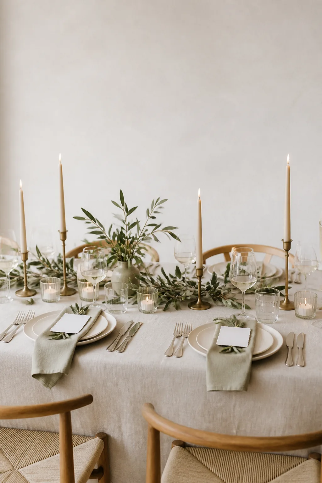 Wedding tablescape with candles