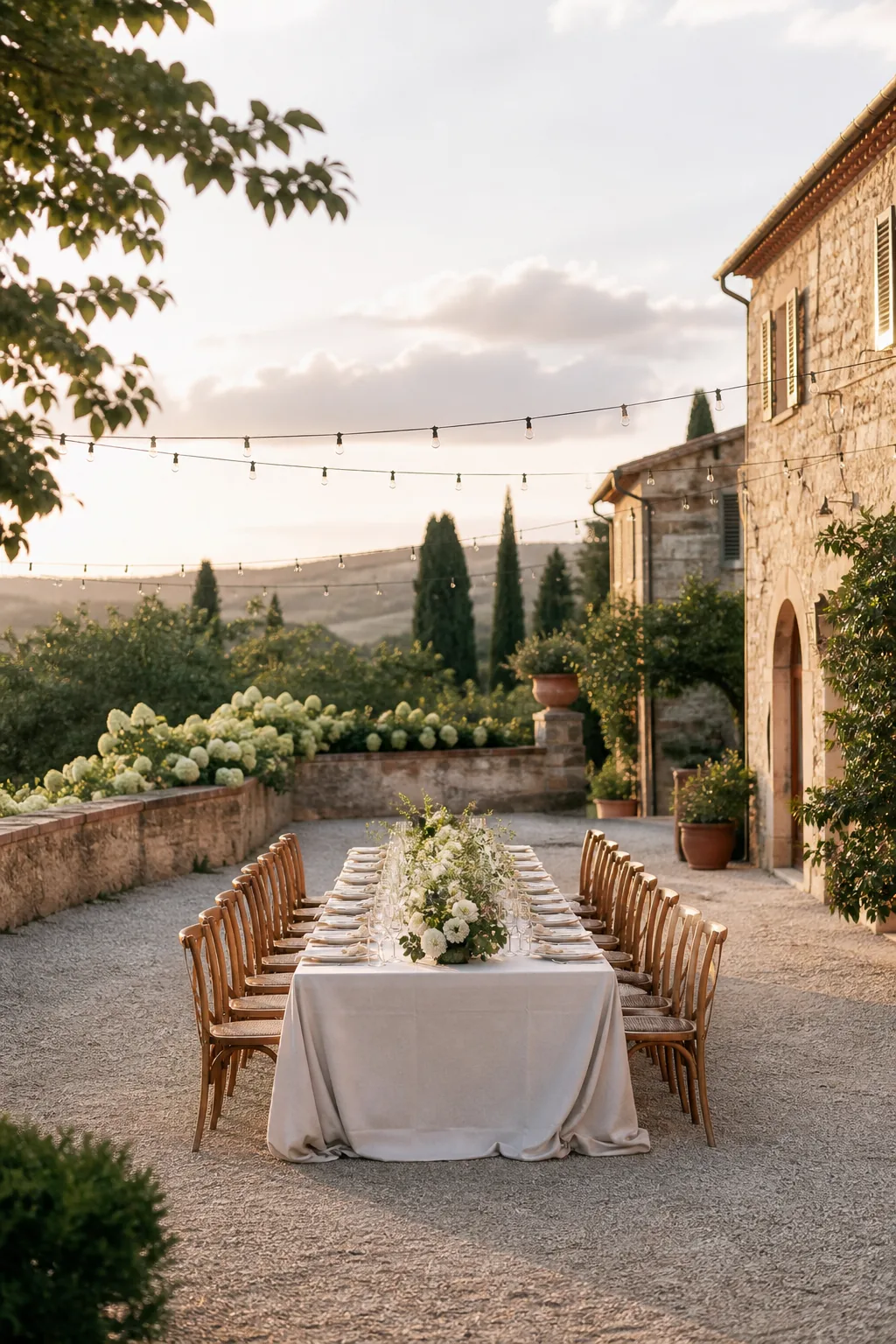 Villa terrace wedding venue